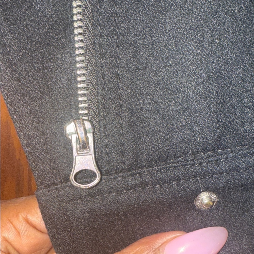 🖤 H&M Vintage Wool-Blend Bomber Jacket – 2010 - Size 12 - Picture 5 of 11